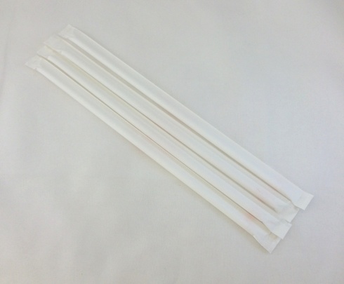 送料無料　ストレートストロー 6mm x 210mm ジュース用　紙包装　選べるカラー 500本x5小箱