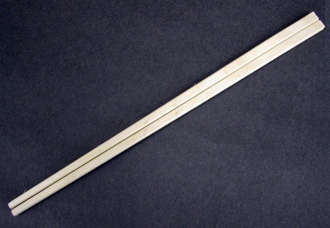 送料無料　割り箸　白樺元禄箸6寸　裸　100膳束x25束 2500膳 業務用