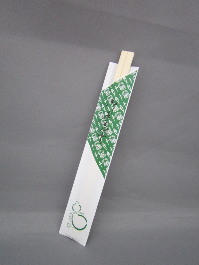 割り箸　アスペン元禄箸(8寸) 袋入「ひょうたん」　100膳ポリ入り 業務用　使い捨て