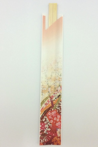 割り箸　アスペン元禄8寸　箸袋入り「きもの」　100膳　業務用 　国内加工　使い捨て