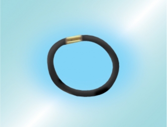 ヘアゴム　ハダカ　黒 500個入り