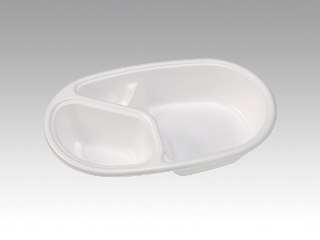 CFカレー容器 NO1 白　本体 50枚 (中央化学)