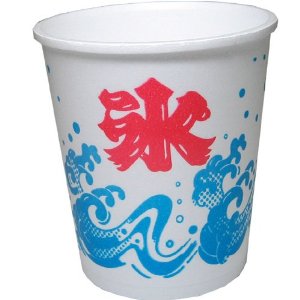 かき氷カップ　波　発泡容器 中 380ml 50個入り　業務用 A-350