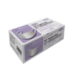 フジ　サージカルマスク 3層タイプ 50枚入り　ホワイト ウィルス・花粉・PM2.5対策　フリーサイズ　医療用　不織布 マスク 在庫あり