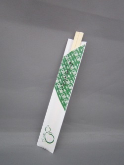 割り箸　アスペン元禄箸(8寸) 袋入「ひょうたん」　100膳ポリ入り 業務用　使い捨て