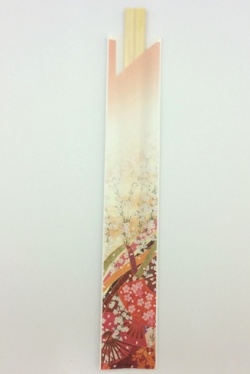割り箸　アスペン元禄8寸　箸袋入り「きもの」　100膳　業務用 　国内加工　使い捨て