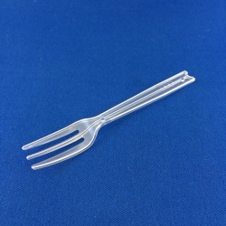 使い捨てクリアフォーク　透明 70mm バラ 100本