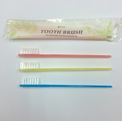 インスタント歯ブラシ 3色アソート(ピンク・ブルー・イエロー)　200本 業務用 送料無料