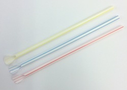 ストロー　スプーンストロー（裸　ストライプアソート）　500本入り かき氷　業務用