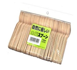 業務用　使い捨て　木製スプーン14cm 100本入り