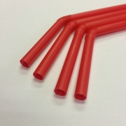 送料無料　フレックスストロー 6x210 （裸　赤）500本入x10小箱