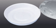 発泡PSP　丸皿容器　白　PM-29 透明フタセット