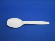 使い捨てプラスチックスプーン アイボリー 130mm バラ 100本