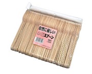 業務用　使い捨て　木製スプーン16cm 100本入り　テイクアウト　ウッドスプーン