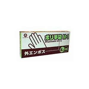 ポリ手袋　外エンボスタイプ M-1 100枚