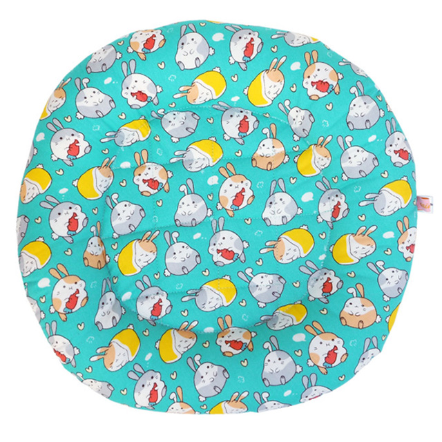うさちゃんのラウンドマット　グリーン