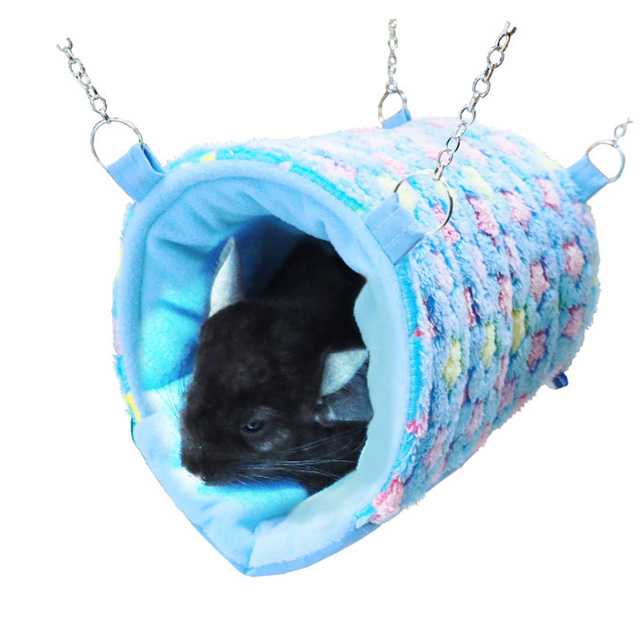 トンネルハンモック　もこもこ星柄　ブルー