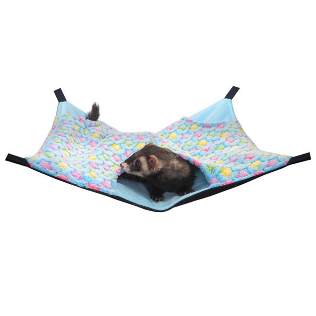 もこもこボアのスリーポケット　星柄ブルー