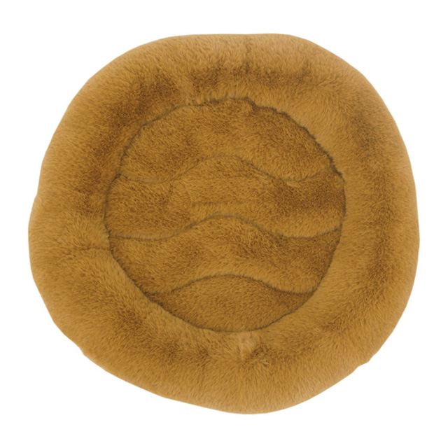 もこもこラウンドマット　ブラウン