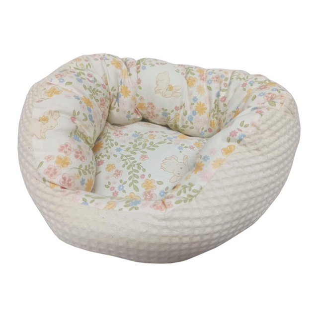 うさぎ柄もこもこベッド　M