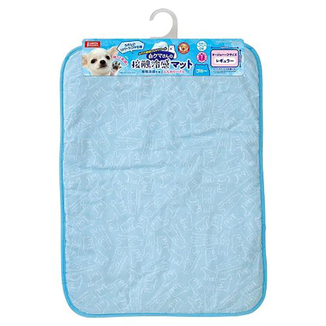 白クマさんの接触冷感マット レギュラー ブルー