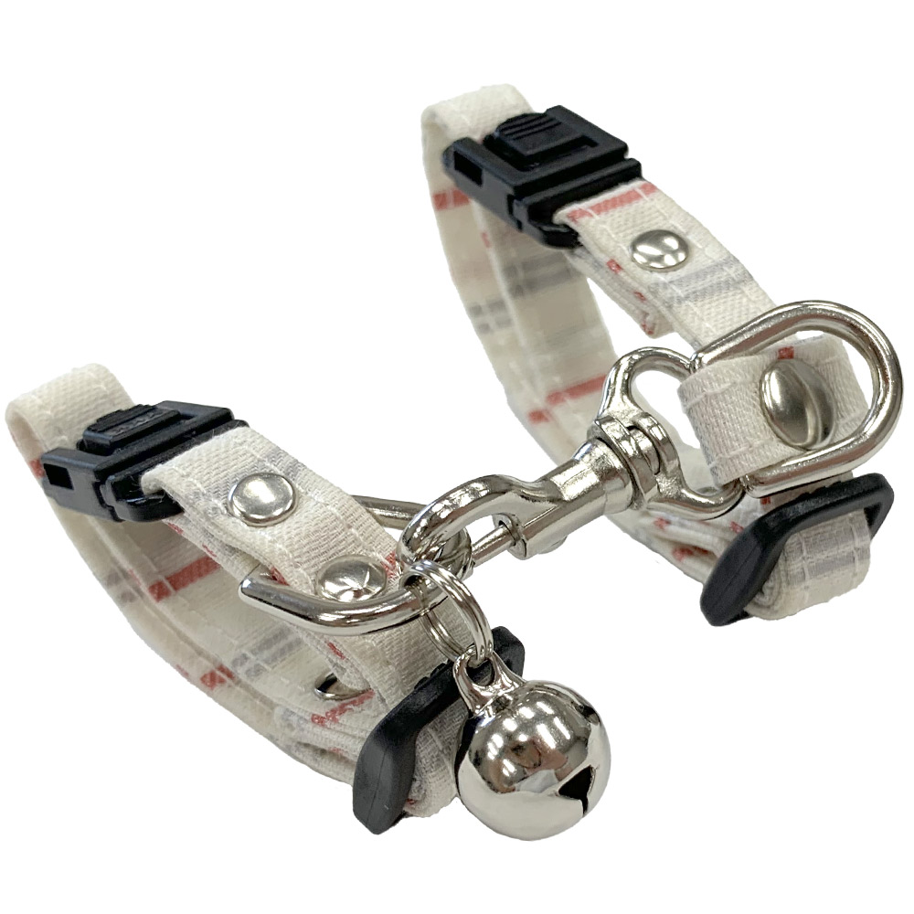 L・I・P　フェレット3連ハーネス　マルチボーダー 白