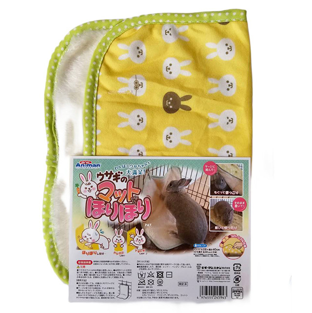 ウサギのマットでほりほり
