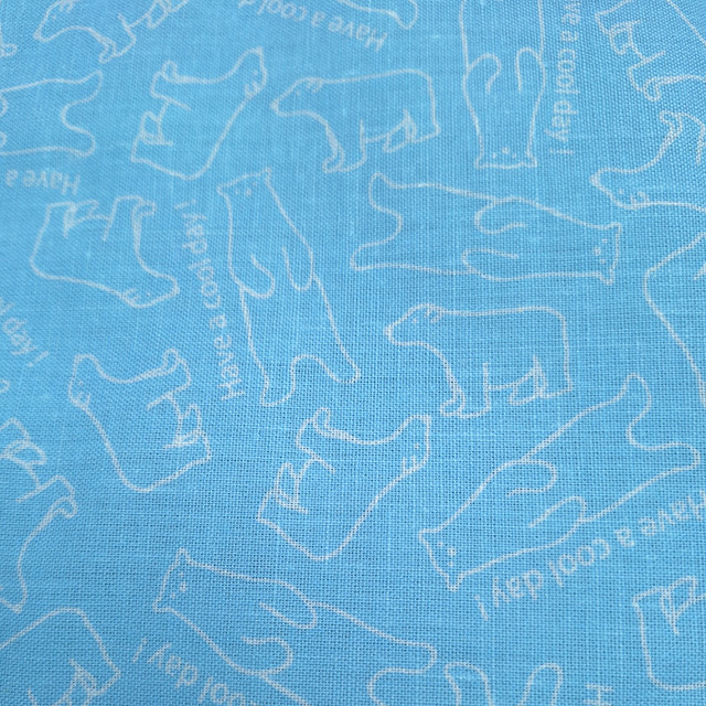 白クマさんの接触冷感マット レギュラー ブルー