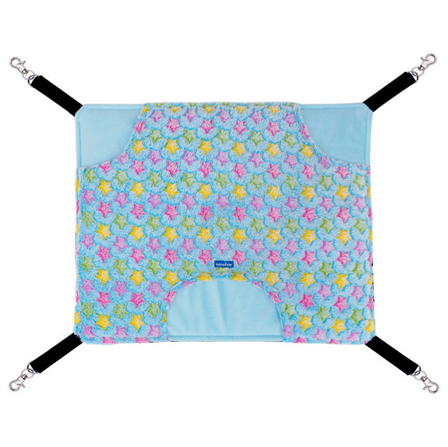 もこもこボアのスリーポケット　星柄ブルー