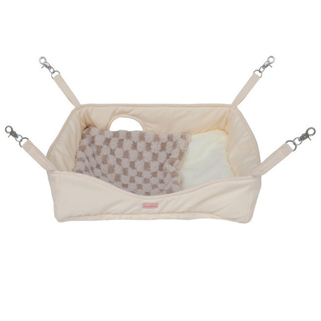 グーグーベッド もこもこチェック　クリーム