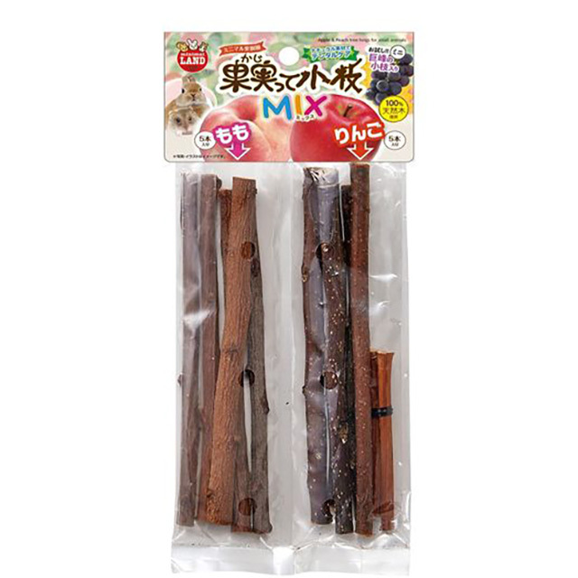 果実って小枝 もも×りんごミックス