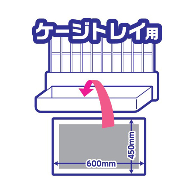 うさぎのケージシーツ　ケージトレイ用ワイド　25枚入　ML-476