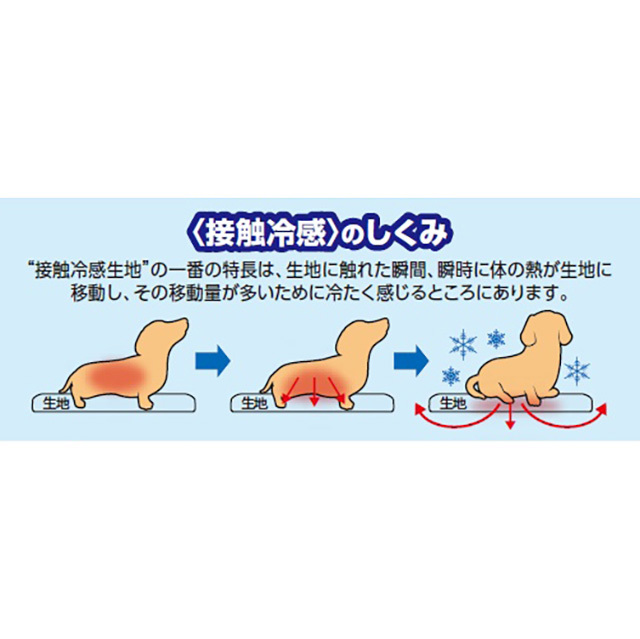接触強冷感 ブサ犬マット スモール