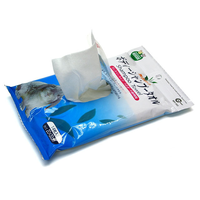 無香料のボディーシャンプータオル リンスインタイプ・うさぎ用