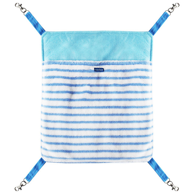 あったかボーダーハンモック　ブルー