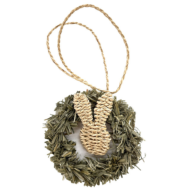 チモシー＆パームリーフ　うさちゃんのリース