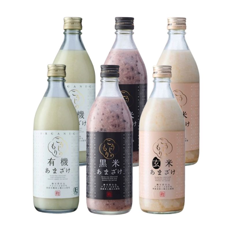 有機・玄米・黒米あまざけセット 500ml 6本セット