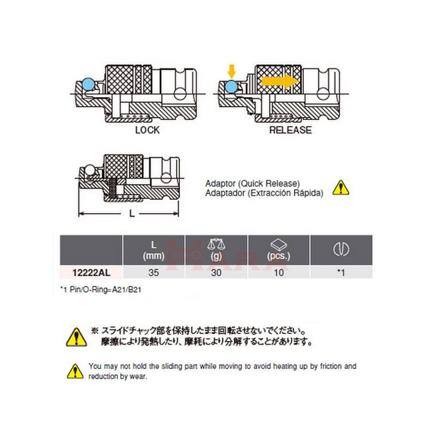 Koken 12222AL サイズ表