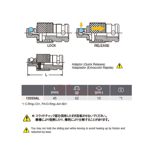 Koken 13333AL サイズ表