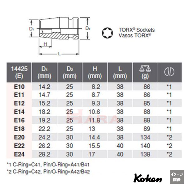 Koken 14425 サイズ表