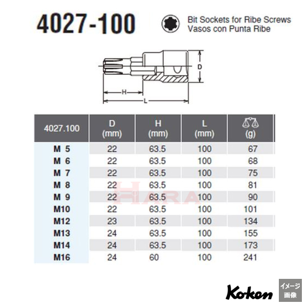 Koken 4027-100 CVビット