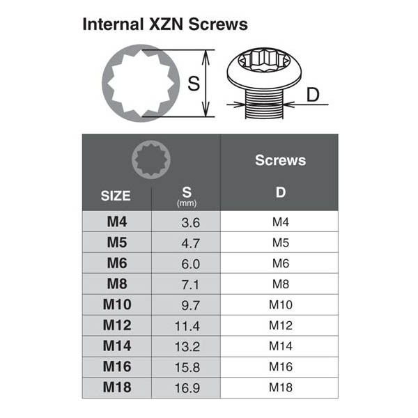 X-ZEN サイズ表