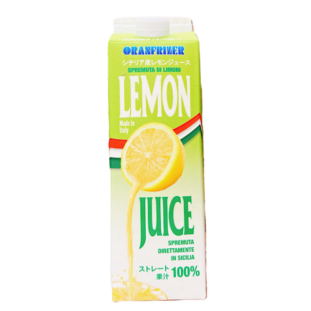 ≪値引対象外≫卸売　冷凍　オランフリーゼル　シチリア産レモンジュース　1ｋｇ×12（１ケース）　ストレート果汁100％　振込用