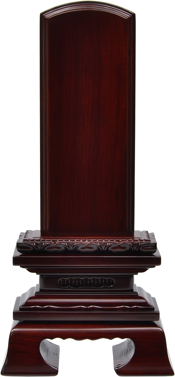 会津唐木位牌 上蓮華付春日 紫檀