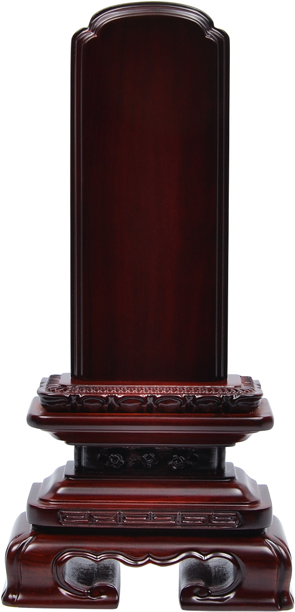 会津唐木位牌 角丸 紫檀