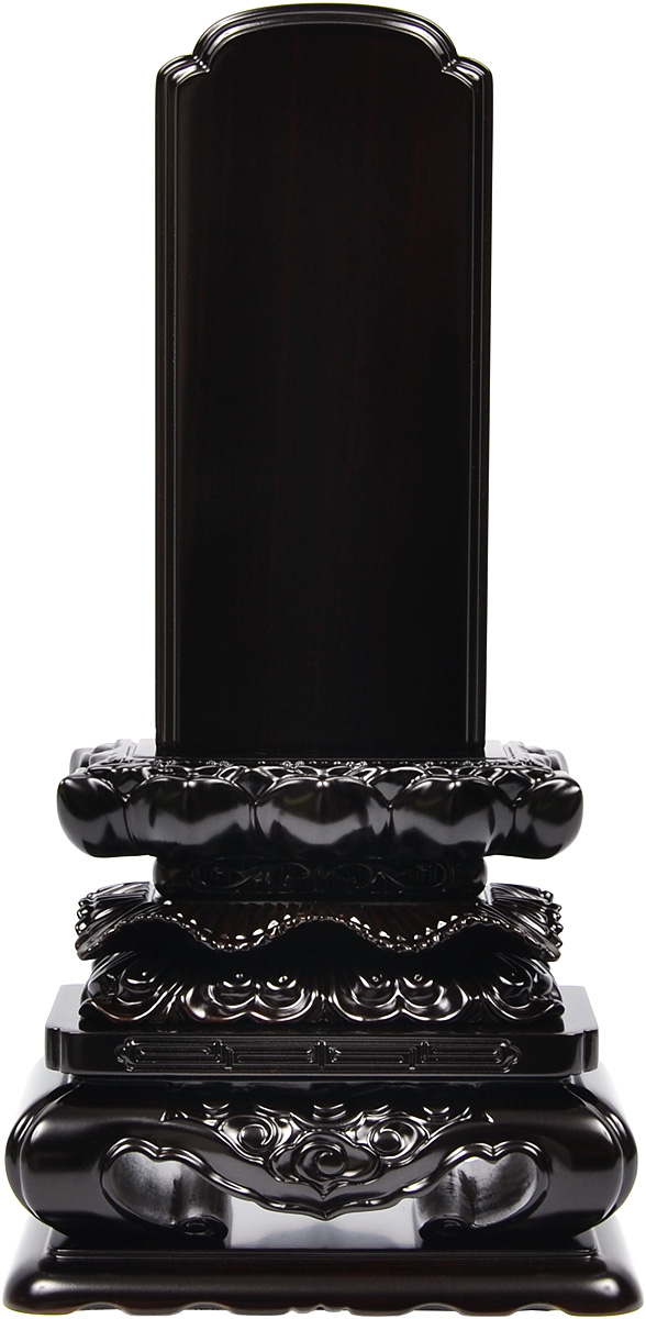 会津唐木位牌 上等猫丸 黒檀