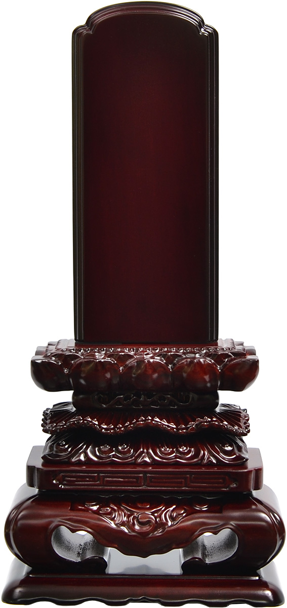 会津唐木位牌 上等猫丸 紫檀