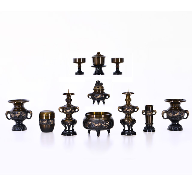 花鳥 コハクぼかし 3.0寸～3.5寸　11点セット