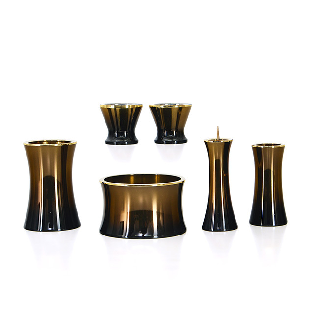 銅器 マロン コハクボカシ 2.5寸～3.0寸 6点セット