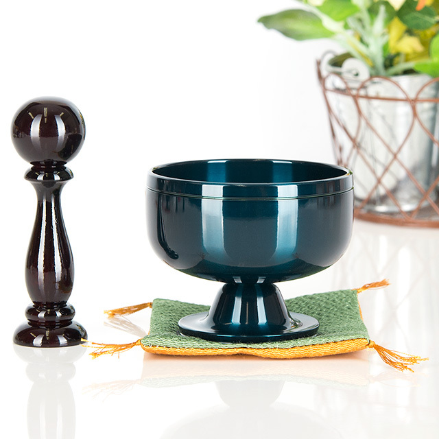 高台 りん ふくさ付 「遊亀」(ゆうき) ブルー